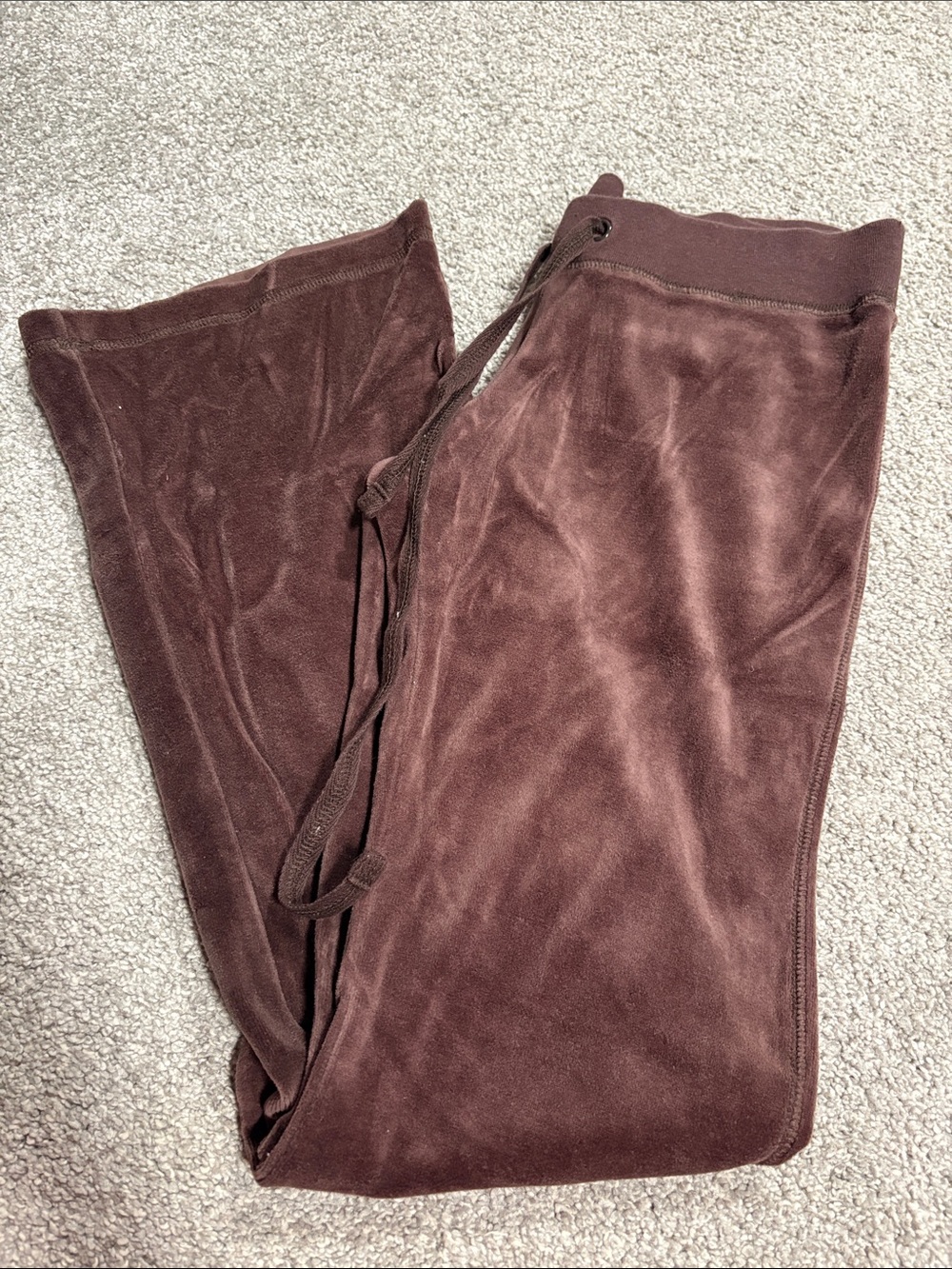 Y2K So Chocolate Brown Fuzzy Wide Leg Pants